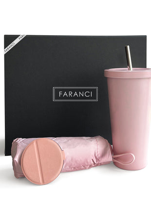 Pink Water Bottle Gift Set