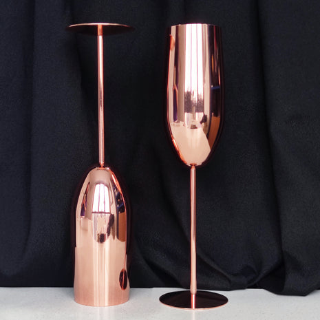 Wine Glasses in Rose Gold Set