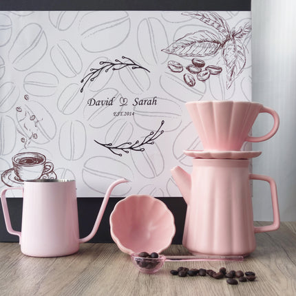 Pink Coffee Utensils Kit