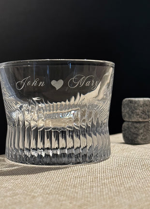 Premium Striped Whiskey Glass Set