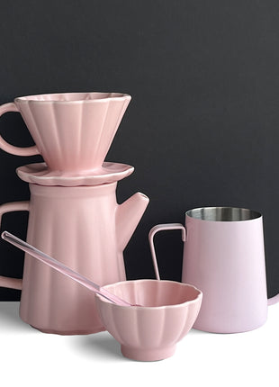 Pink Coffee Utensils Kit